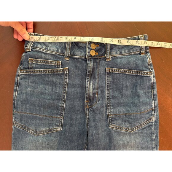 Anthropologie Pilcro The Wanderer Casual Utility Patchwork Jeans Size 26 Tall - Picture 5 of 13